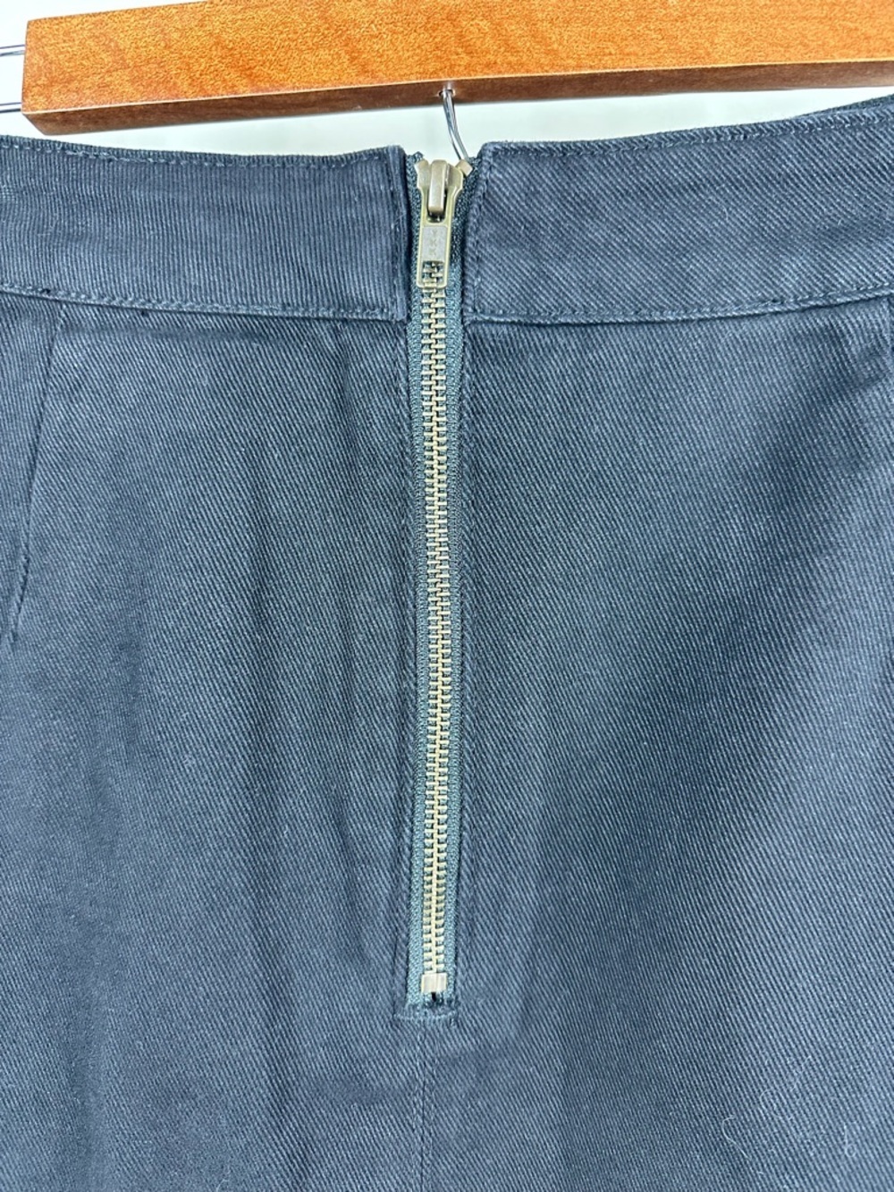 Lioness Black Mini Skirt Denim Classic Staple Front Slit Y2K Basic - Picture 2 of 8